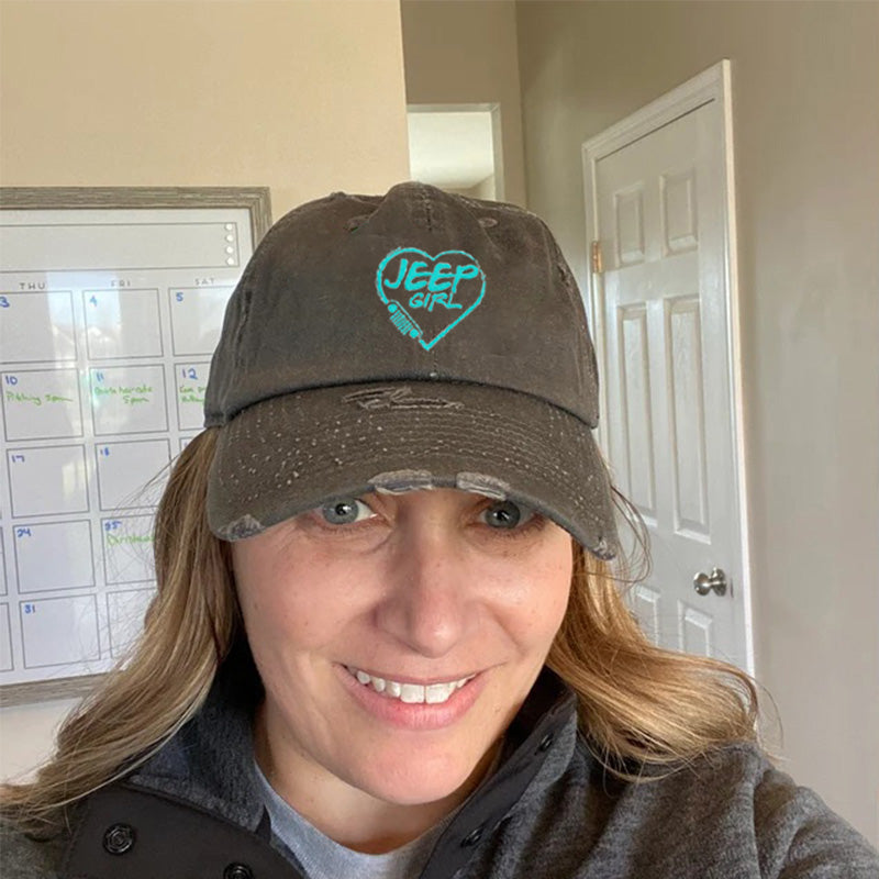 Embroidery Jeep Girl Baseball Cap