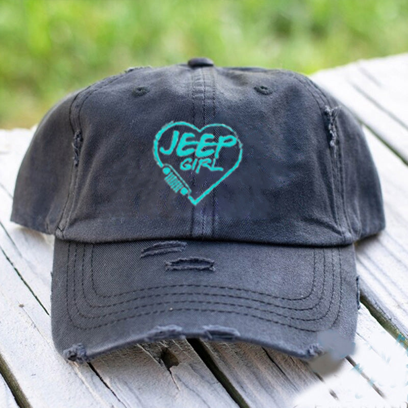Embroidery Jeep Girl Baseball Cap