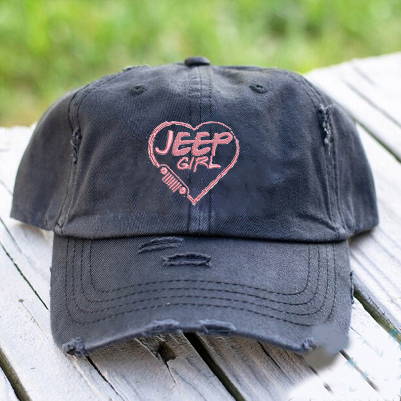 Embroidery Jeep Girl Baseball Cap