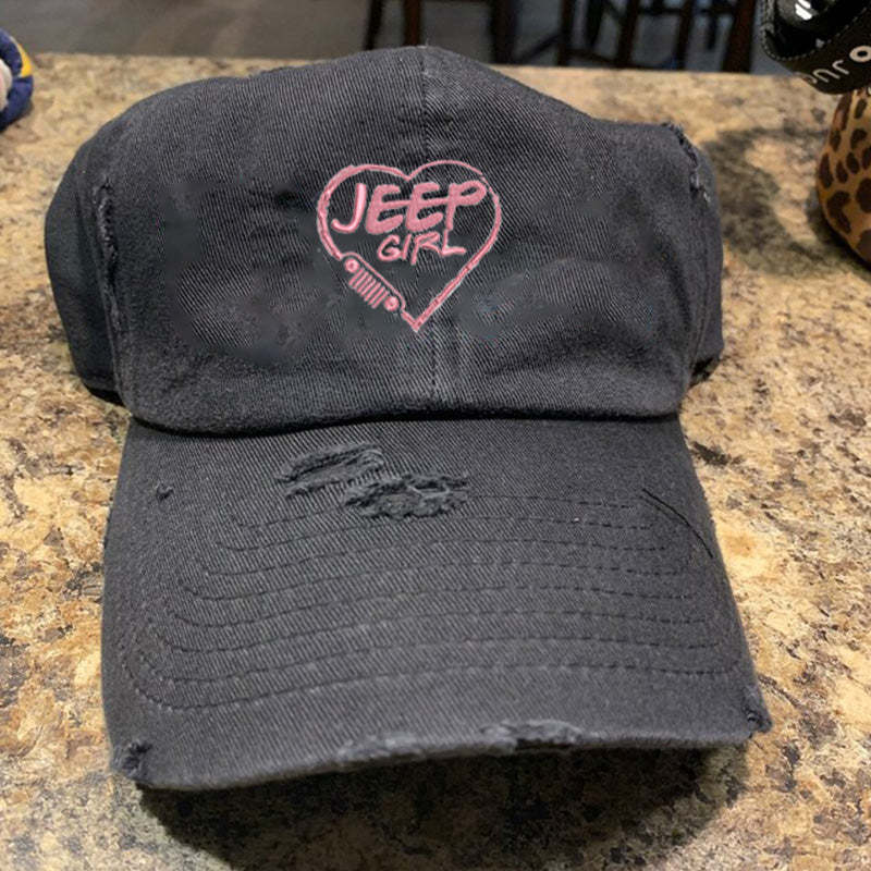 Embroidery Jeep Girl Baseball Cap