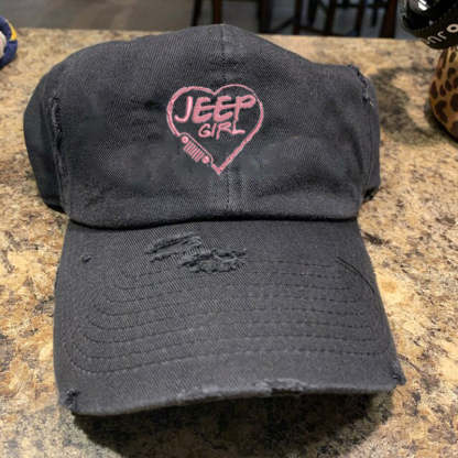 Embroidery Jeep Girl Baseball Cap