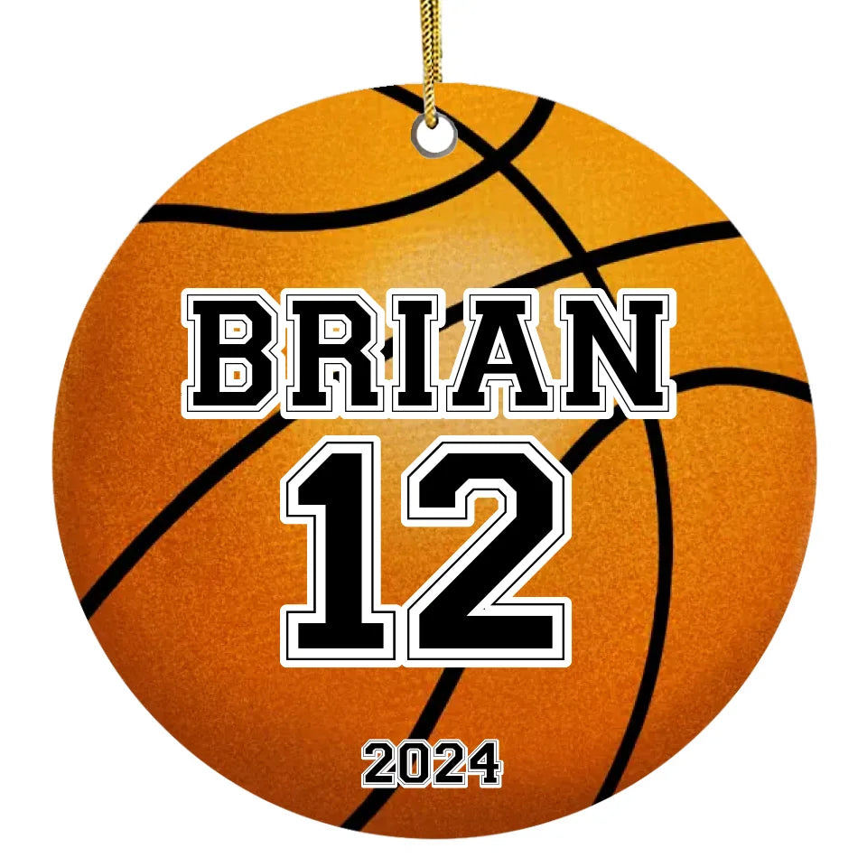 Custom Sport Ball - Personalized Ceramic Ornament, Sport Fan Gift