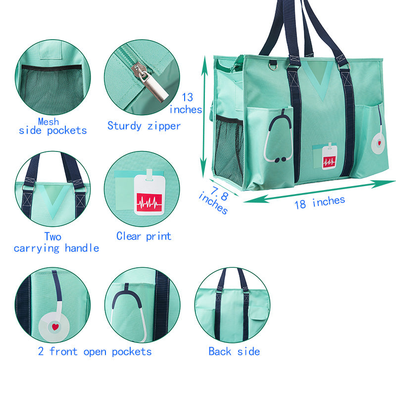Nurse Canvas Tote Bag Embroidery Tote Bag for Nurses