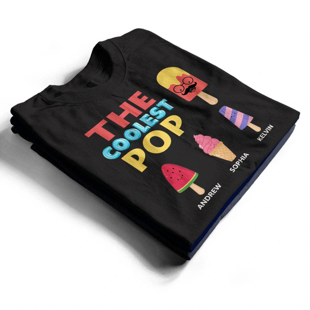 The Coolest Pop Papa - Personalized T Shirt