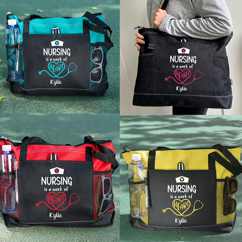 Nurse Tote Bag, Personalized Nurse Tote Bag, Custom Tote Bag