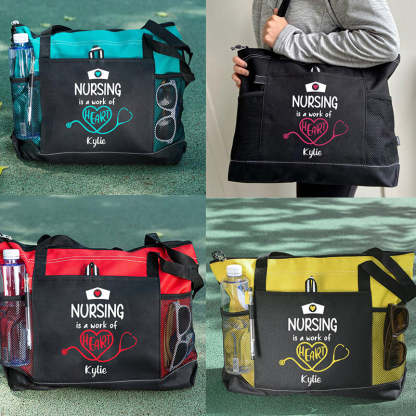 Nurse Tote Bag, Personalized Nurse Tote Bag, Custom Tote Bag