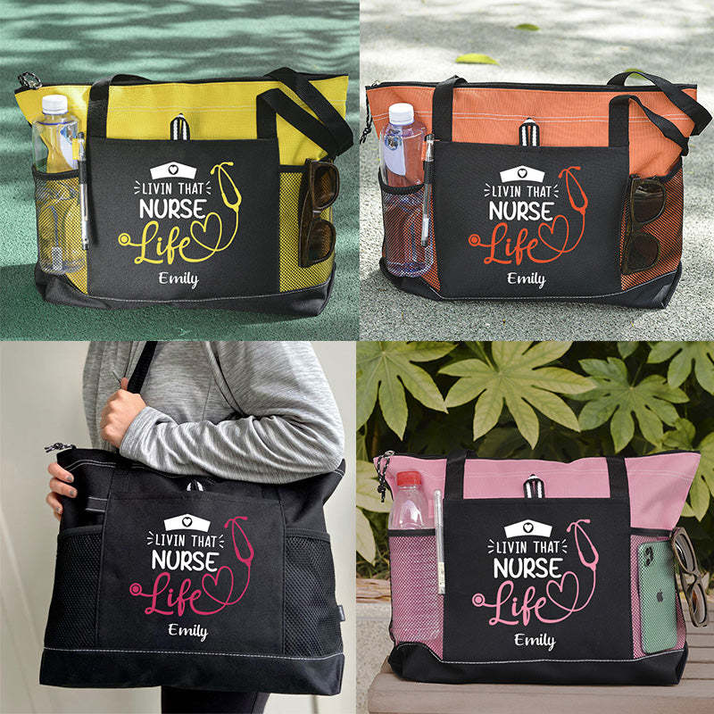 Nurse Tote Bag, Personalized Nurse Tote Bag, Custom Tote Bag
