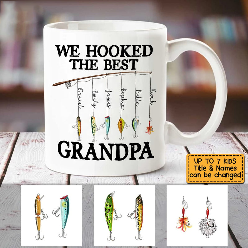 Personalized Custom Grandpa Caught The Best Fish Mug