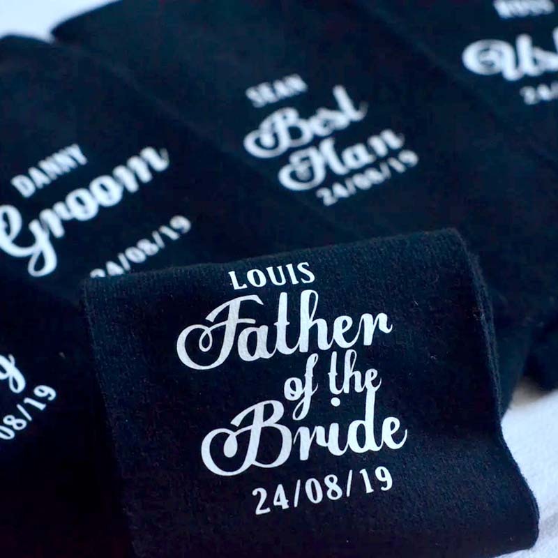 Personalised wedding socks Groom Page Boy Best Man Groomsman Gift