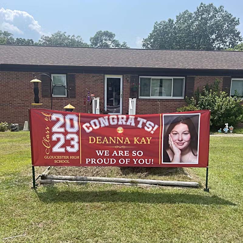 Congrats Class of 2025 Banner With Custom Image Quotes & School Name Can Be Changed