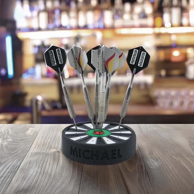 Dartboard Inspired Darts Holder Dart stand with optional name print