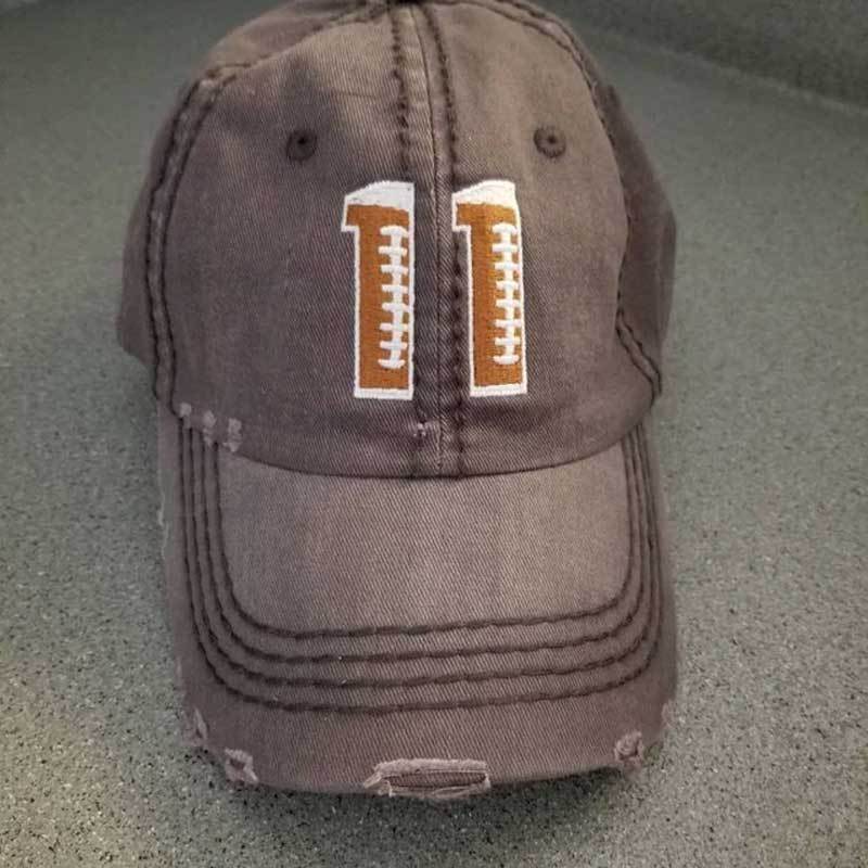 Personalized  Football Number Hat / Cap, Football Team Cap, Football Mom Gift