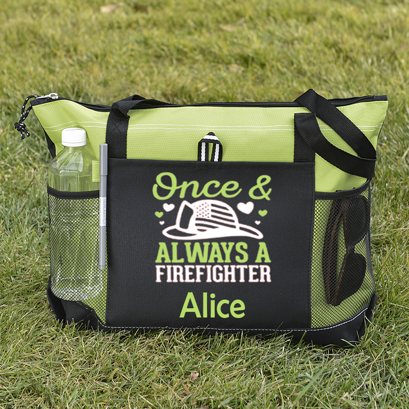 Always A Firefighter Custom Tote Bag