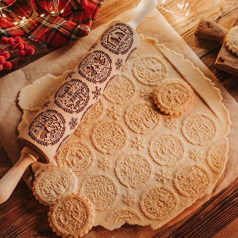 Engraved NATIVITY CHRISTMAS, Xmas Cookie Stamp, Christian Xmas Gift