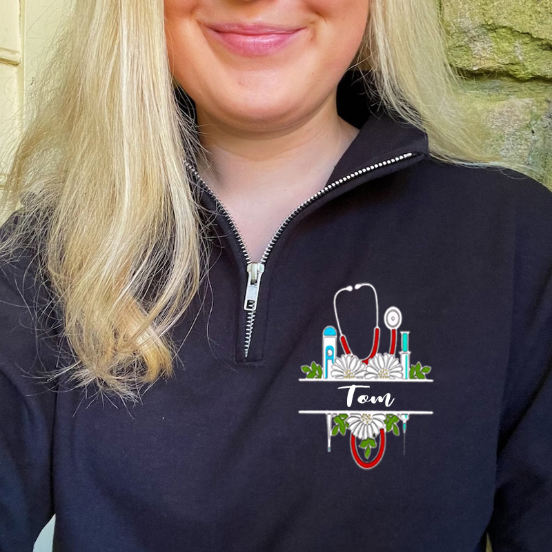 Doctor name frame Pullover Sweatshirt