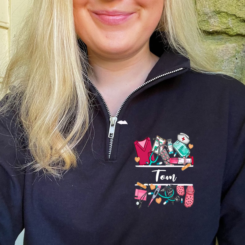 Custom Name Nurse Pullover Sweatshirt