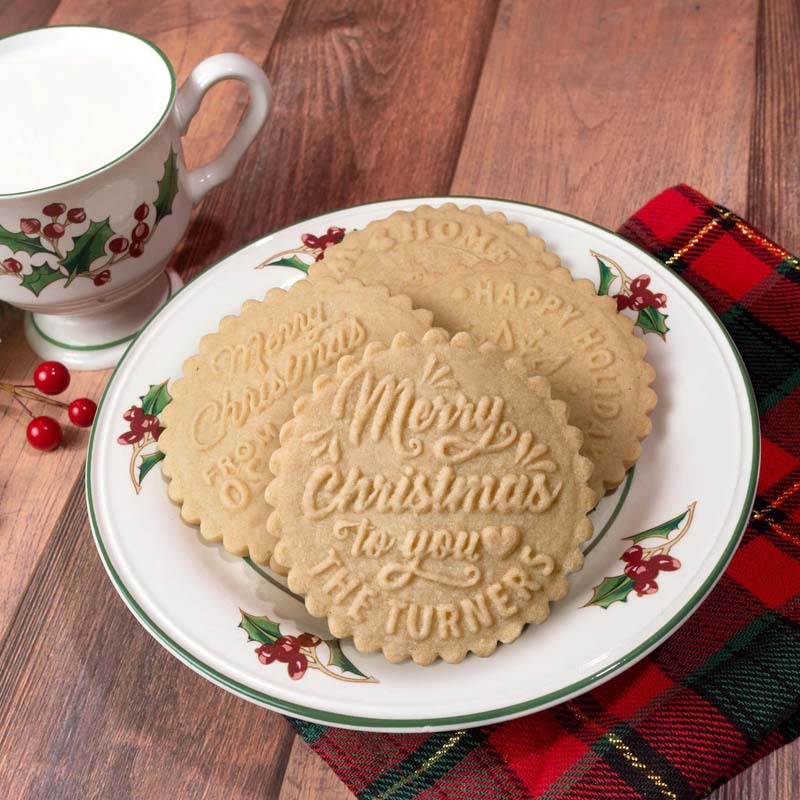 Custom Cookie Stamp - Holiday Baking Stamp Acrylic Cookie Press
