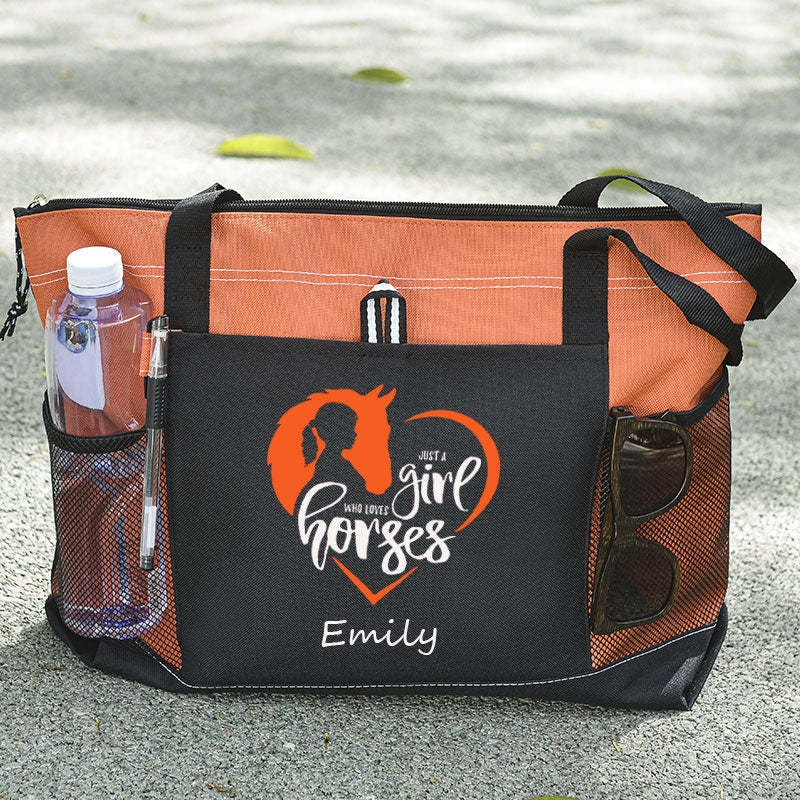 Just a Girl Who Loves Horses Tote Bag