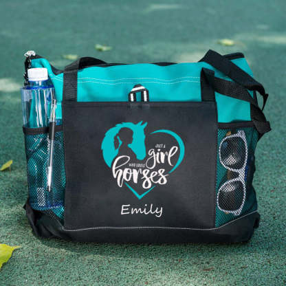 Just a Girl Who Loves Horses Tote Bag