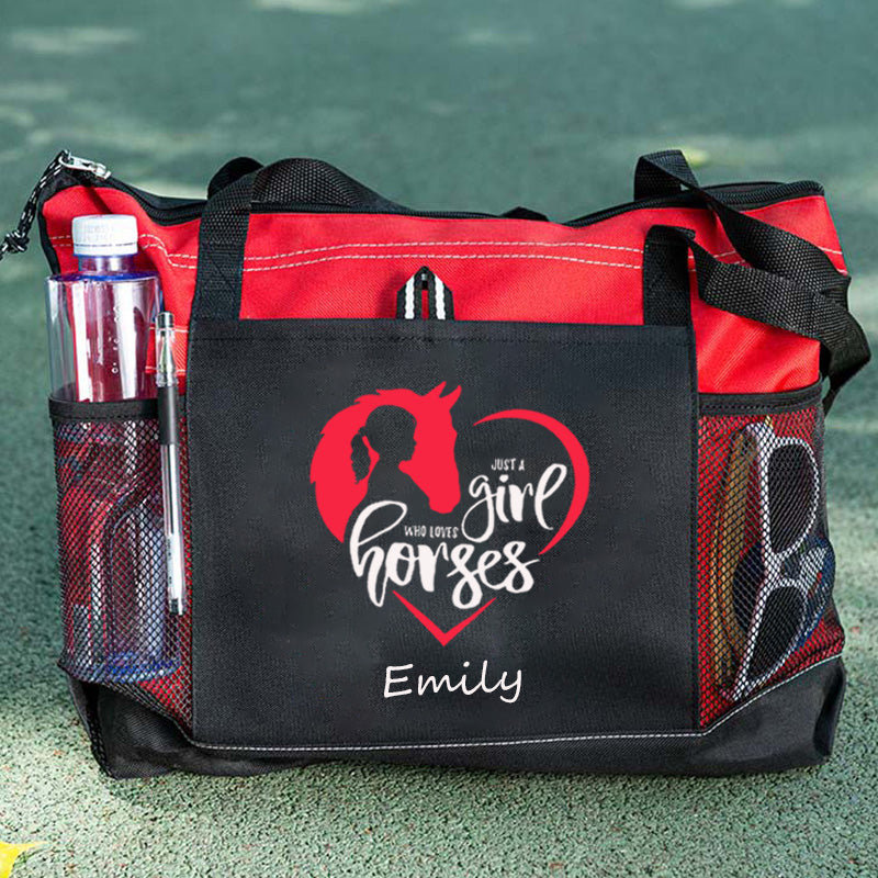 Just a Girl Who Loves Horses Tote Bag