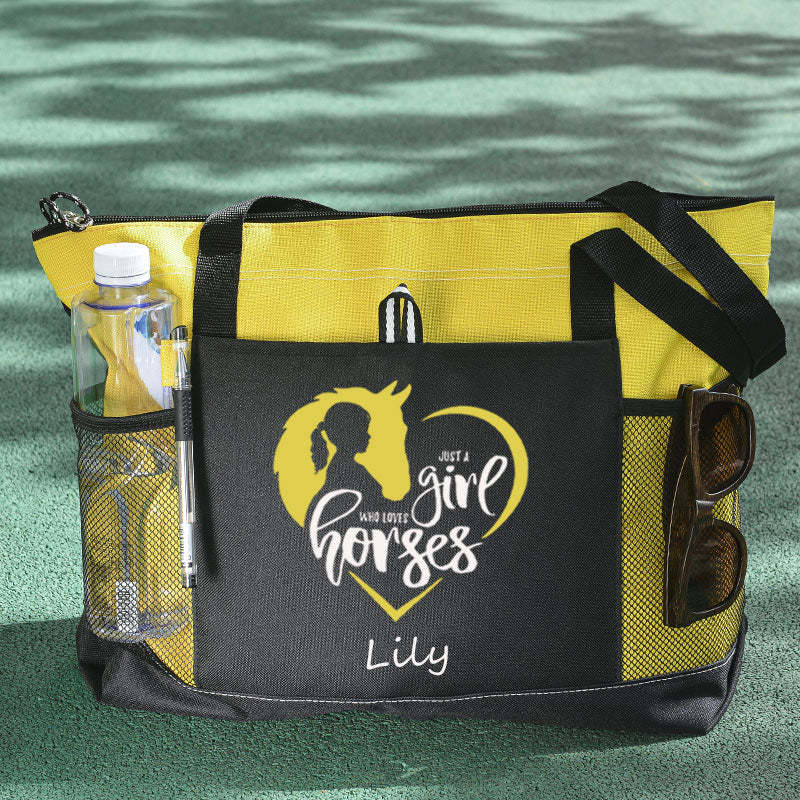 Just a Girl Who Loves Horses Tote Bag