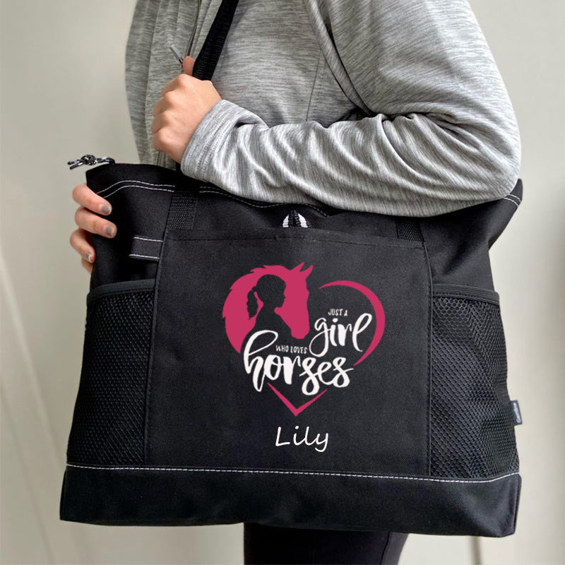 Just a Girl Who Loves Horses Tote Bag