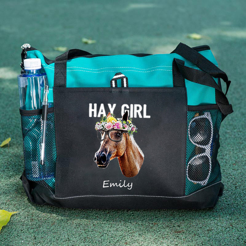 Hay Girl Horse Tote Bag