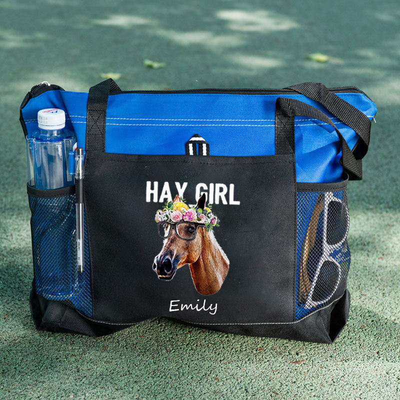Hay Girl Horse Tote Bag