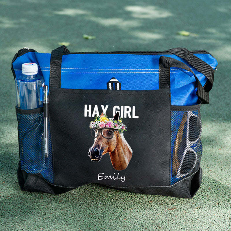 Hay Girl Horse Tote Bag