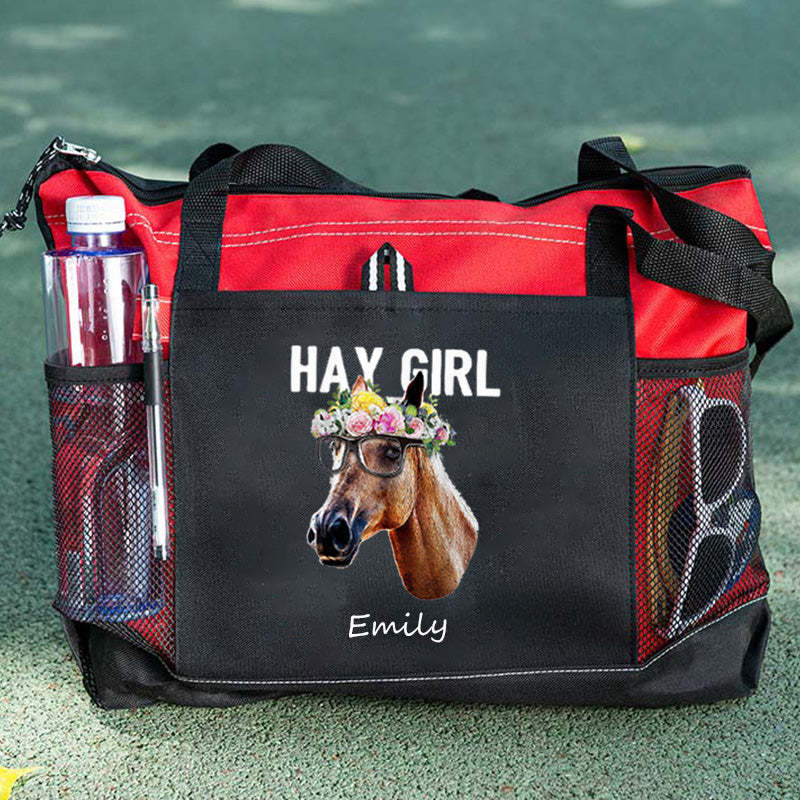Hay Girl Horse Tote Bag