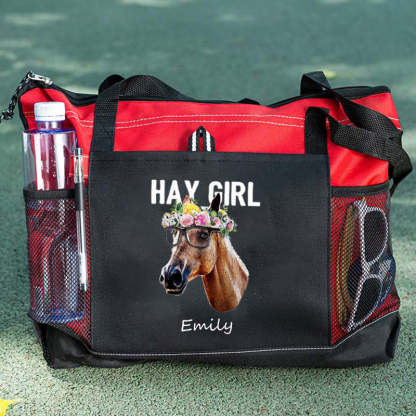 Hay Girl Horse Tote Bag