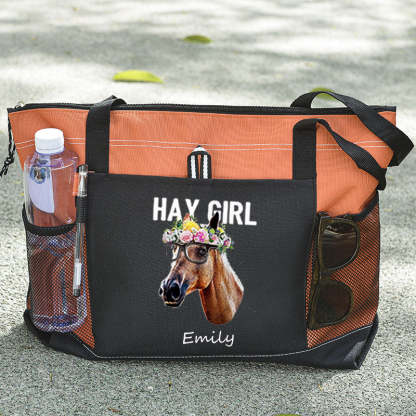 Hay Girl Horse Tote Bag