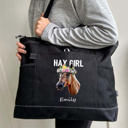 Hay Girl Horse Tote Bag
