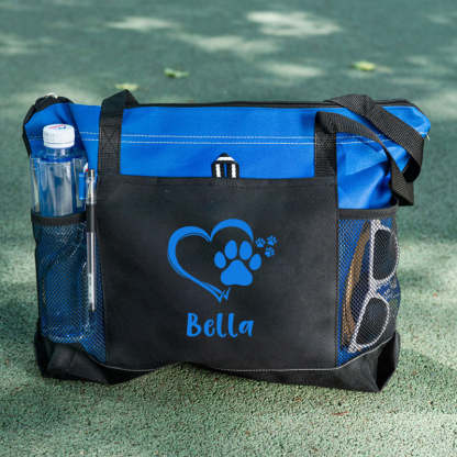 Personalized Dog paw Tote Bag