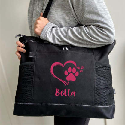 Personalized Dog paw Tote Bag