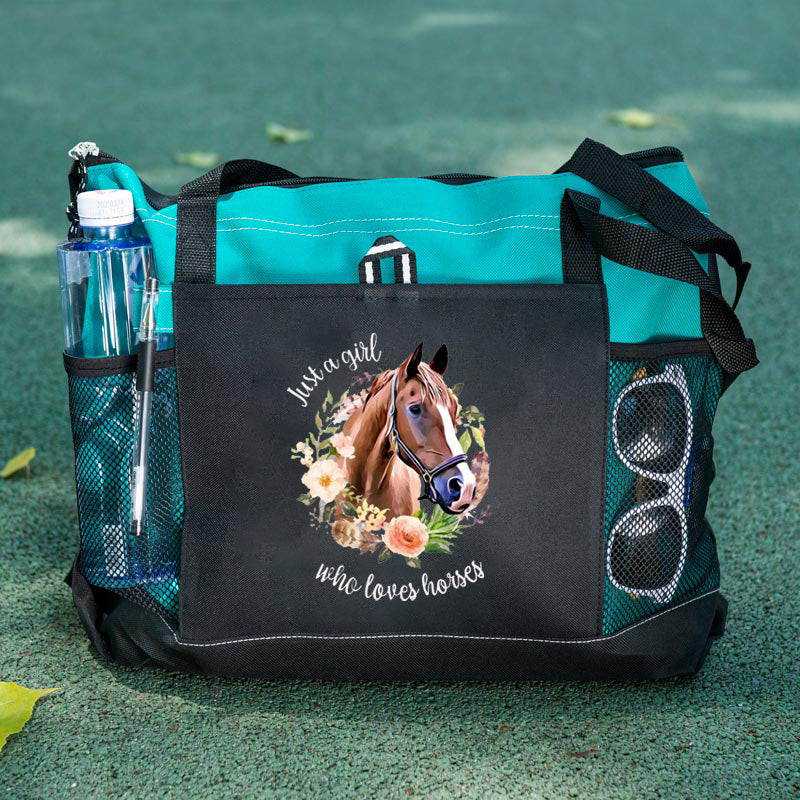 Just a girl who loves horses Tote Bag Horse Lover Bag
