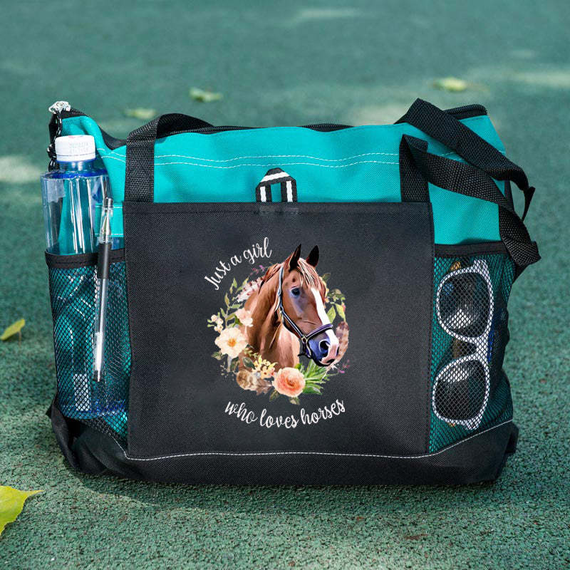 Just a girl who loves horses Tote Bag Horse Lover Bag