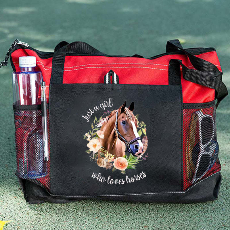 Just a girl who loves horses Tote Bag Horse Lover Bag