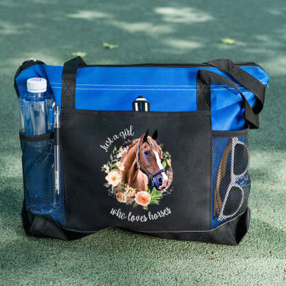 Just a girl who loves horses Tote Bag Horse Lover Bag