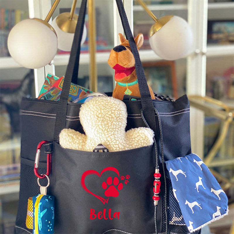 Personalized Dog paw Tote Bag