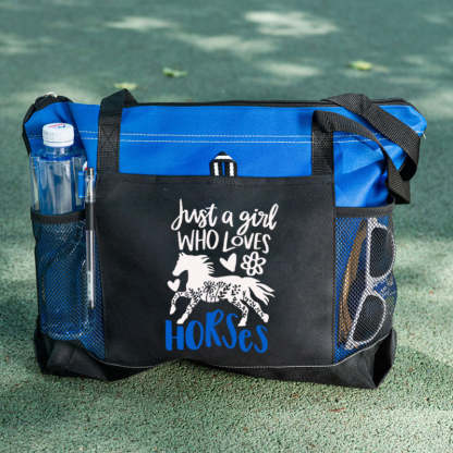 Floral Horse Tote Bag Horse Lover Tote Bag