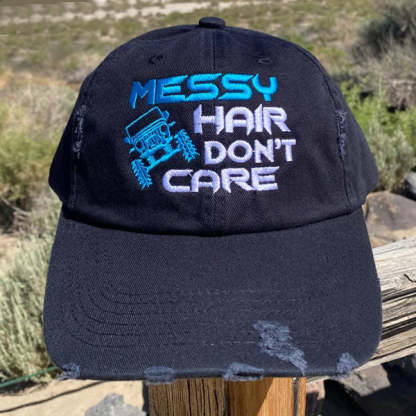 Messy Hair Don't Care Embroidered Cap