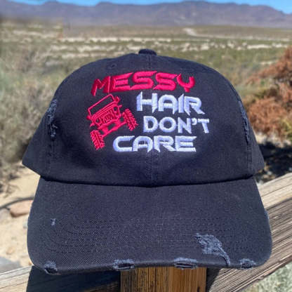 Messy Hair Don't Care Embroidered Cap