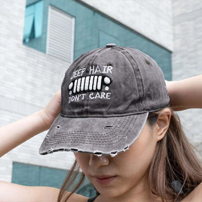 Jeep Hair Don't Care Embroidered Cap