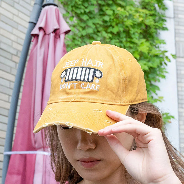 Jeep Hair Don't Care Embroidered Cap
