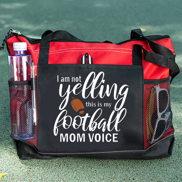 I am not Yelling This is my Football Mom Voice Tote Bag