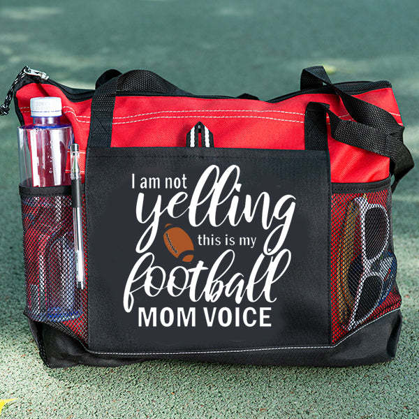 I am not Yelling This is my Football Mom Voice Tote Bag