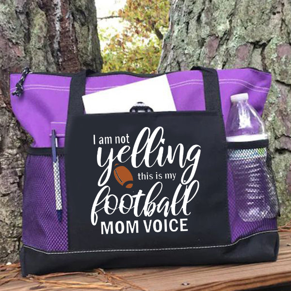 I am not Yelling This is my Football Mom Voice Tote Bag
