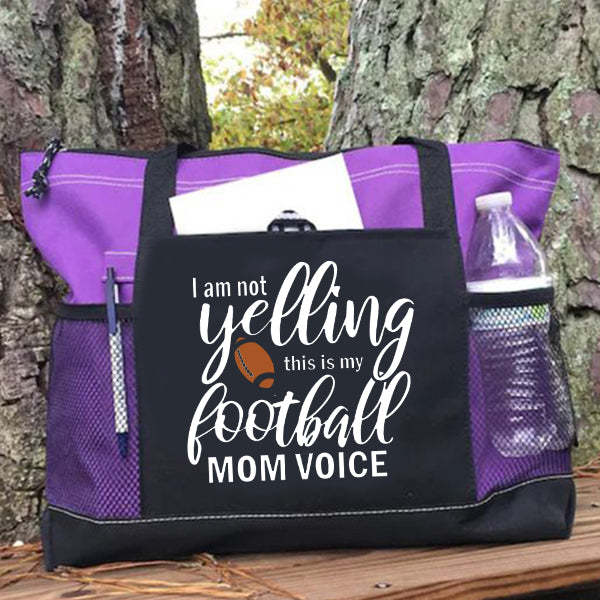 I am not Yelling This is my Football Mom Voice Tote Bag