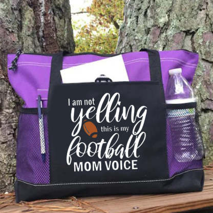 I am not Yelling This is my Football Mom Voice Tote Bag